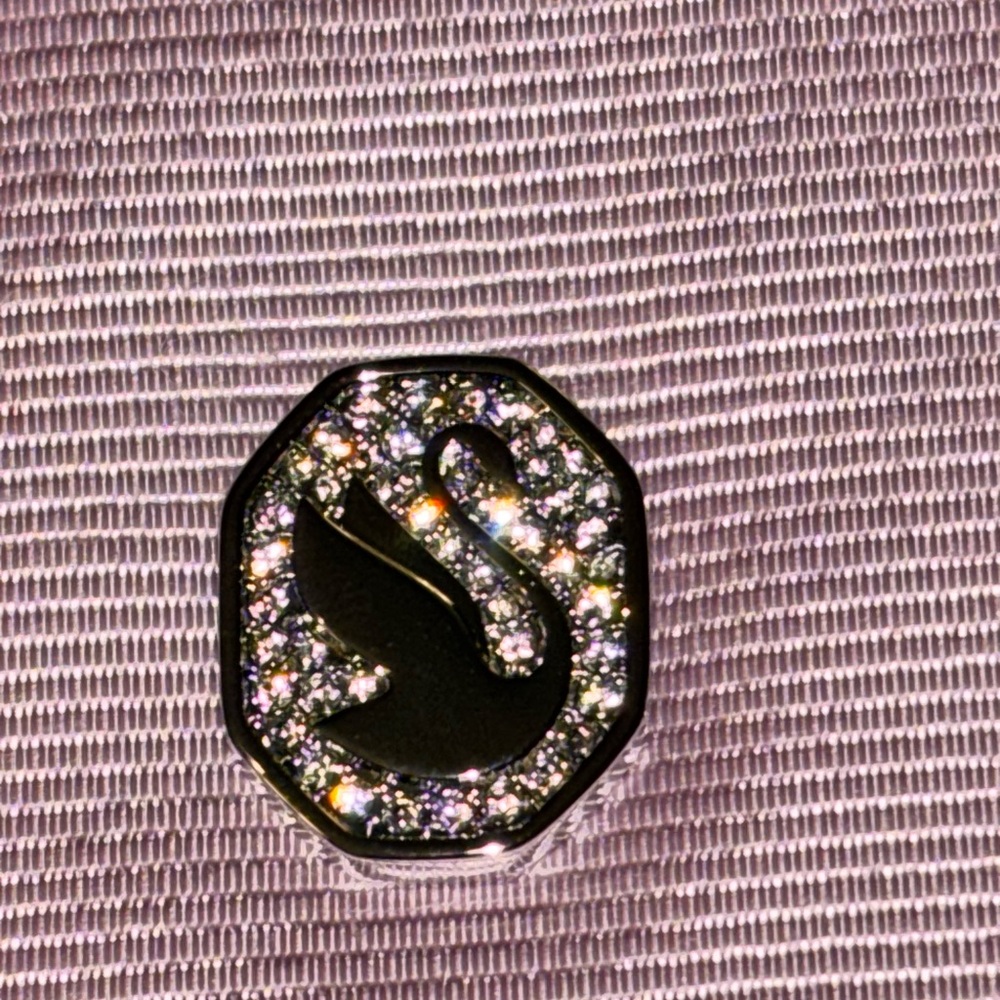 Swarovski Signature Swan Rhodium Earrings in Box - Picture 2 of 9